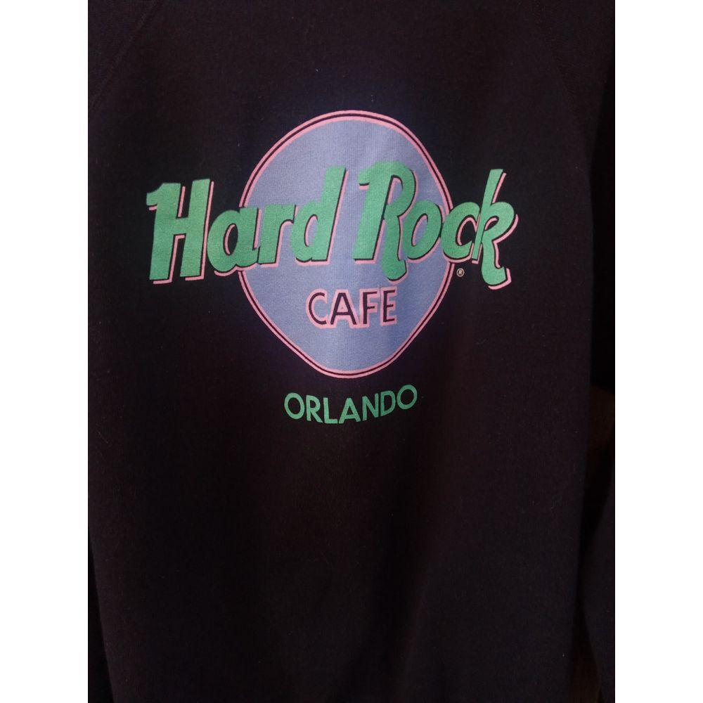 VTG 90s Hard Rock Cafe Orlando Sweatshirt Crewneck‎ Neon Green Blue USA Large